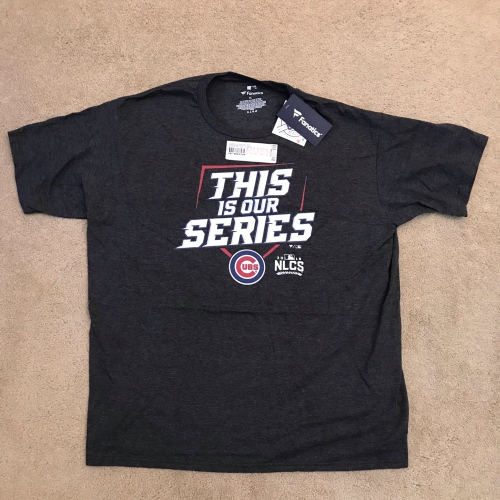 Chicago Cubs 2016 National League Champions Series T Shirt NEW Mens XL Grey